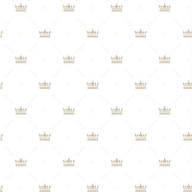Imagem de Papel Parede Coroa Bege Fundo Branco Bebe Infantil Adesivo