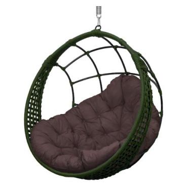 Imagem de Cadeira Balanço Ninho Suspenso em Corda Náutica Luxo - Acesse Móveis, 