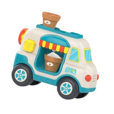 Imagem de YIJU Máquina de bolhas para banho, brinquedos de banho, enfeites de decoração, inclui 2 cones, máquina interativa de sorvete e banheira de espuma para, Azul