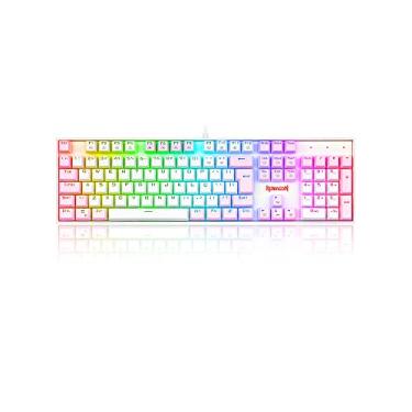 Imagem de TECLADO MECANICO GAMER REDRAGON MITRA BRANCO E ROSA RGB COM SWITCH MARROM