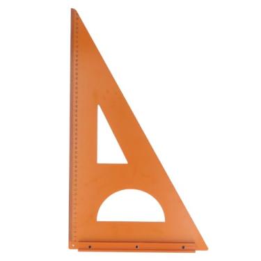 Imagem de Ferramenta de Carpinteiro Quadrado Triangular, Régua de Plástico de Engenharia Resistente Com Gravação Dupla Face, Ferramenta de Layout Multifuncional para Marcenaria