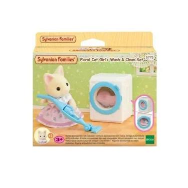 Imagem de Sylvanian Families Conjunto Lavagem E Limpeza Menina Gato