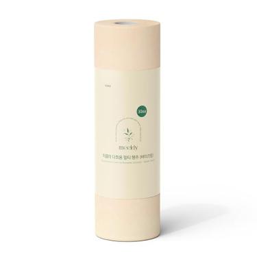 Imagem de Meekly Toalha de limpeza de pano de prato diário, rolo descartável multiuso reutilizável, toalha de cozinha de secagem rápida lavável para uso de limpeza de cozinha (30 folhas, creme de manteiga)