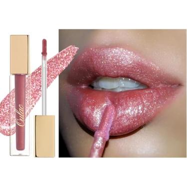 Imagem de Oulac Batom Líquido Shimmer, Gloss Labial Com Glitter De Alto Brilho Para Mulheres, Acabamento Brilhante E Não Pegajoso, Maquiagem Hidratante Aparência Mais Encorpada, Vegana Sem Crueldade 08