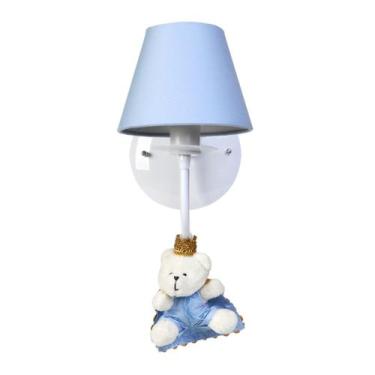 Imagem de Arandela 1 Lâmpada Ursinho Príncipe Azul Bebê Infantil - Potinho de me