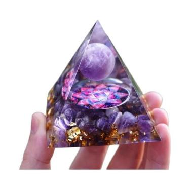 Imagem de Pirâmide De Orgonita De Ametista, Gerador De Energia De Cristal De Cur