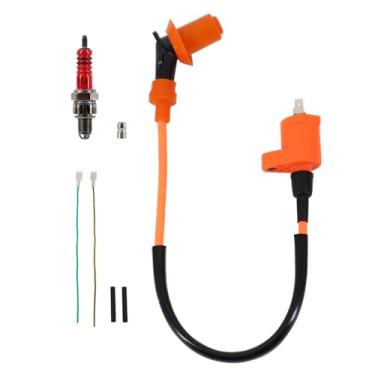 Imagem de Relibupdater Kit De Vela Ignição Laranja Compatível Com Motor Gy6 50-150Cc Ssr 125Cc 4 Tempos, Quadriciclo Chinês, Scooter Taotao, Ciclomotor, Karts E Peças