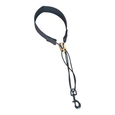 Imagem de Dynwave Correia de pescoço para sax com gancho, comprimento ajustável, portátil, resistente, macia, profissional, para saxofone tenor alto soprano, presente, Preto