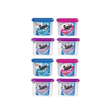 Imagem de Kit 8 Evita Mofo Desumidificador para Casa Sanol 100g
