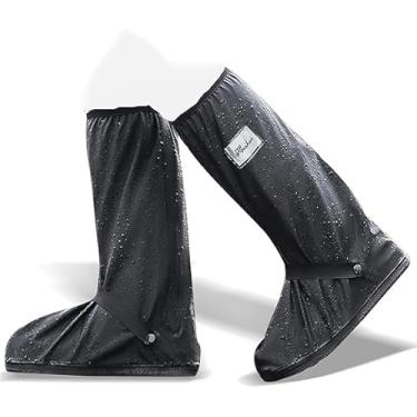 Imagem de Capa de Chuva para Botas, Protetor Impermeável de Calçados, Zíper Lateral, Preto GG