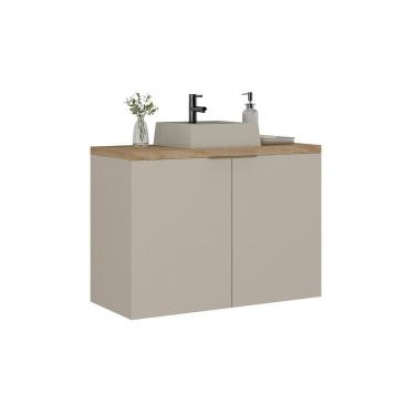 Imagem de Gabinete para Banheiro com Cuba Marrom Panna/Carvalho