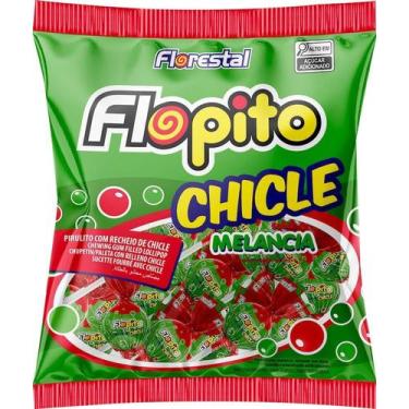 Imagem de Pirulito Flopito Gigante Giga Chicle Melancia 24un 600g Florestal