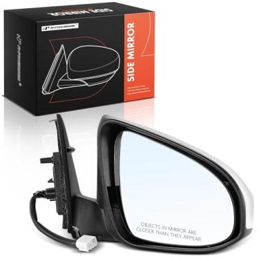 Imagem de A-Premium Espelho elétrico para porta do passageiro – Compatível com Toyota Camry 2015 2016 2017 – Espelho retrovisor externo branco dobrável manual aquecido – Substituir # TO1321363