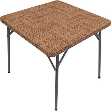 Imagem de Capa de mesa de madeira ajustada, estampa de textura de prancha de madeira, toalha de mesa impermeável interna/externa, sala de jantar de pátio e cozinha, serve para mesa de 122 x 172 cm
