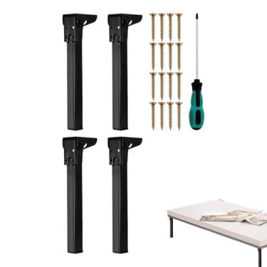Imagem de Pés Para Mesa De Centro | 4 Peças Pernas de Substituição para Mesa de Campismo - Pés Para Móveis Com De Borracha Para Proteção Do Piso