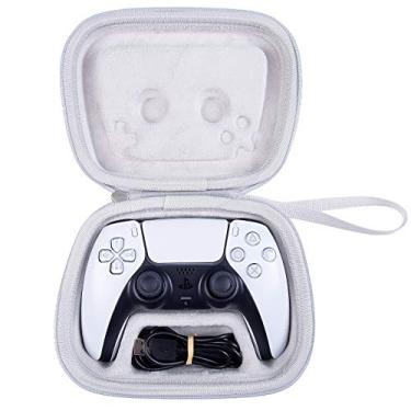 Imagem de khanka Hard Case Replacement for Sony PlayStation 5 DualSense Wireless Controller (Grey White)