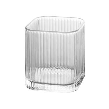 Imagem de LYOR - Porta Escova de Dente de Vidro Lines 8cm x 8cm x 9,5cm