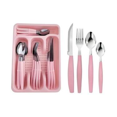 Imagem de Kit de Talheres Inox Canadá 25 Peças Faqueiro Colher Sopa Sobremesa Ga