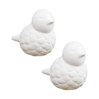 Imagem de Ioensy 2x Tampas de Parafuso de Vaso Sanitário Cerâmica Moderna Tampas de Parafuso de Vaso Sanitário Decoração de Banheiro