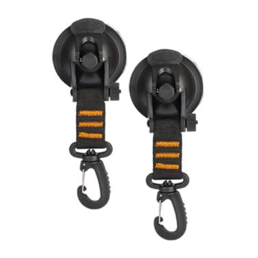 Imagem de ＫＬＫＣＭＳ 2x Ganchos de Chuveiro Ventosa de Amarração Rotativa 360° Multifuncional Suprimentos Gancho de Fixação de Tenda Ganchos para Esportes ao Ar Livre, Laranja
