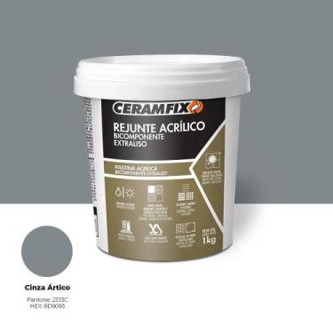 Imagem de Rejunte Acrilico Bicomp Extraliso Cinza Artico Ceramfix - Novo
