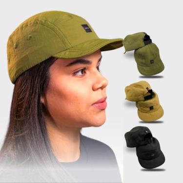 Imagem de Boné Vintage Aba Curta Flexível Desconstruído Streetwear Five 5 Panel 