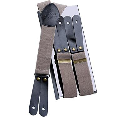 Imagem de Suspensórios Masculinos Suspensórios Masculinos Suspensórios Masculinos Retrô Para Negócios Casamento Casual, Khaki, 3.5x110cm