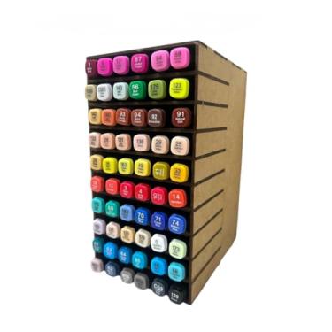 Imagem de Organizador de canetas Touch Estojo para canetas em MDF - Com capacidade para 36, 60 e 120 canetas (60)