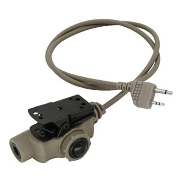 Imagem de HEARFALCOM Adaptador de fone de ouvido tático U94 PTT V2 PTT Push to Talk compatível com a versão civil Fone de ouvido tático adequado para esportes de caça de airsoft (Sandy)