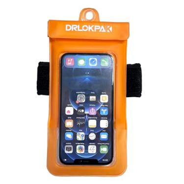 Imagem de DRLOKPAK Capa De Celular À Prova D'Água, Braçadeira, Bolsa Seca Para Surfe, Suporte Flutuante Iphone 15, 14, 13, 12 Pro Max, Xs Plus, Se, Galaxy S23 + Ultra, W24, Google Lg, Até 7 Polegadas (Laranja