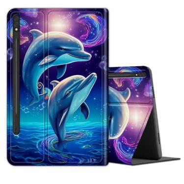Imagem de Capa para tablet Samsung Galaxy Tab S9 Plus/S9 FE Plus 5G 12,4 polegadas 2023 (modelo SM-X810/SM-X816B/SM-X818U/SM-X616B), capa de couro com suporte multiângulo com hibernar/despertar automático, dois