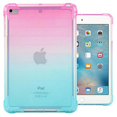 Imagem de Dteck Capa de silicone macio para Apple iPad Mini 5ª geração (2019)/iPad Mini 4/3/2/1 de 7,9 polegadas - TPU durável [capa traseira translúcida] protetora, leve, ajuste fino, rosa e menta