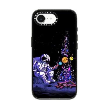 Imagem de CASETiFY Capa Impact para iPhone 16e [4X testado contra quedas de grau militar/proteção contra quedas de 2,5 metros/compatível com Magsafe] - Moon Camping - preto transparente