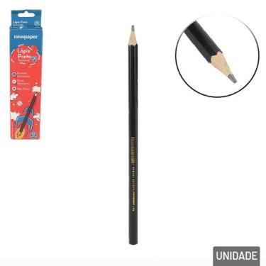 Imagem de Lápis de escrever preto newpaper c/12 lápis