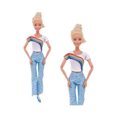 Imagem de Conjunto De Roupas De Boneca Barbie De 11,8 Polegadas, Camiseta, Jaque