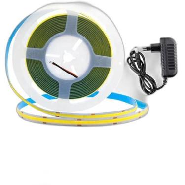 Imagem de Fita Led Cob Smd Linear 5M 12V Flexível 320 Leds/M Com Fonte - CBC