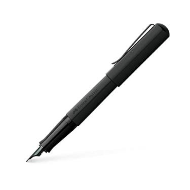 Imagem de Faber-Castell Caneta-tinteiro Hexo 150572 Largura da ponta EF Preto fosco Pacote com 1