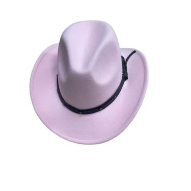 Imagem de Chapéu Country Western Cowboy Hat Unisex Aba Pequeno Fita Em Couro, Lady Jazz Caps, Cavalheiro Retro, Inverno Cor:rosacl