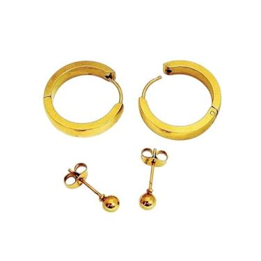 Imagem de Brincos Minimista kit Duo Perfeito em aço inox