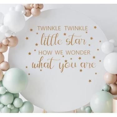 Imagem de Twinkle Twinkle Little Star Gender Reveal Backdrop Sticker,Welcome Baby Boy or Girl How We Wonder What You are Party Decorations, Newborn Party Supplies (Twinkle Twinkle Little Star)