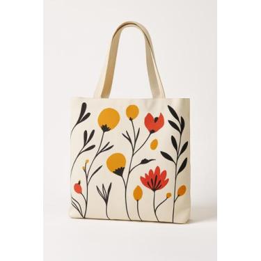 Imagem de Bolsa Ecológica Floral Colorida em Algodão Reciclado - Gemini Náutica