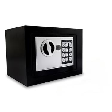 Imagem de Cofre Eletrônico Teclado Com Senha e 2 Chaves 23 x 17 x 17 cm(Preto)
