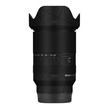 Imagem de Adesivo de câmera antiarranhões com tampa de lente para Tamron 28-200 mm adequado para Sony Mount película protetora protetor de corpo decalque 28-200 (cruz ultra preta)