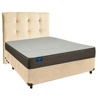 Imagem de Conjunto Cama Box Blindado Casal + Colchão D33 Orthotech Inducol + Cab