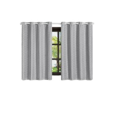 Imagem de Cortina Blackout Blecaute Pvc Com Tecido Xadrez 2,80 X 1,60(Cinza)