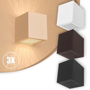 Imagem de Arandela Frisada Efeito Parede Externa/ Interna - Kit 03 unidades BRAN