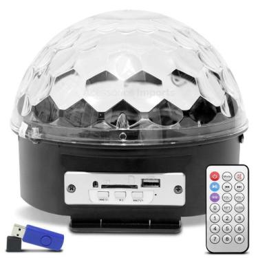 Imagem de Globo mágico led de cristal luatek usb sd controle