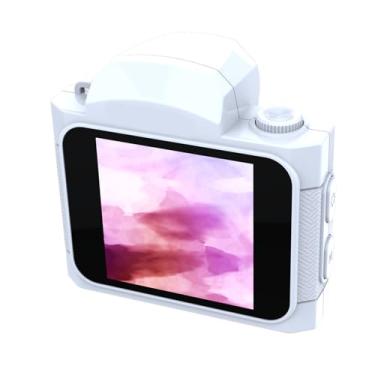 Imagem de GOWENIC Chaveiro Câmera Digital 64MP 4K HD Retro Video Recorder Com 19 Efeitos de Filtro e Luz de Preenchimento LED para Gravação de Viagem e Uso Diário (WHITE)