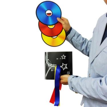Imagem de JL Corp. Color Change Vanishing CD Magic Tricks (Include Ribbon) Disk Clip Stage Magic Props Mentalism Illusion Gimmick