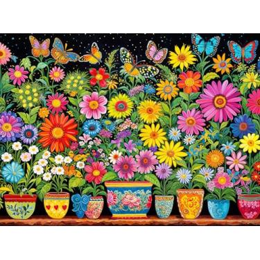 Imagem de Cross & Glory - Fantasia floral: um refúgio de borboletas - Quebra-cabeça de 1000 peças para adultos | Sem brilho | Jardim colorido e cena de borboleta | Quebra-cabeça de flores